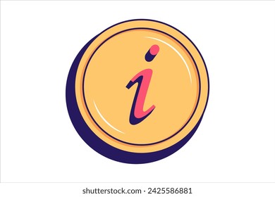 Information Social Media Flat Sticker Design