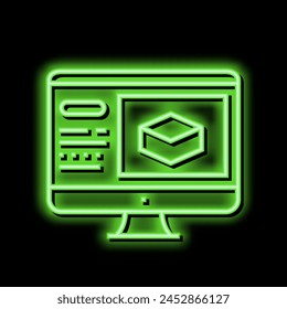information of soil on computer screen neon light sign vector. information of soil on computer screen illustration