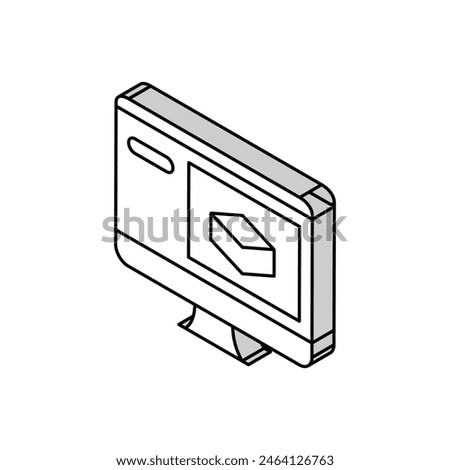information of soil on computer screen isometric icon vector. information of soil on computer screen sign. isolated symbol illustration