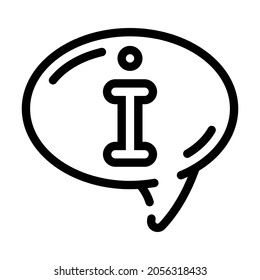 vector de icono de línea de voz de información. signo de voz de información. símbolo de contorno aislado ilustración negra