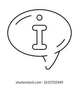 information speech line icon vector. information speech sign. isolated contour symbol black illustration