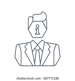 Information stand sign. FAQ. Consulting agent.