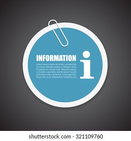 Information sticker with paper clip