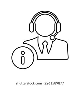 Information, Support icon. Line symbol. Vector illustration.