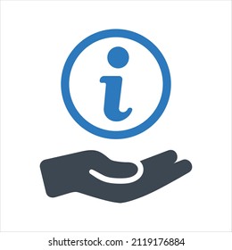 Information support icon. Vector and glyph