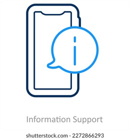soporte de información y concepto de icono de información