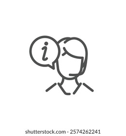 information support outline icon vector design good for web or mobile app