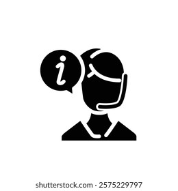 information support solid icon vector design good for web or mobile app