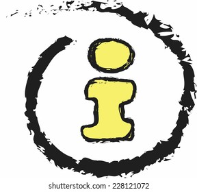 Information symbol doodle icon