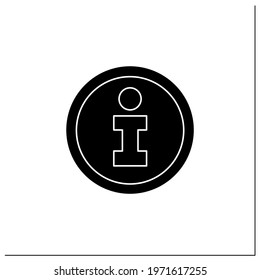 Information Symbol Glyph Icon. Info Center, Bureau. Helpdesk Sign. Public Place Navigation. Universal Public Building Signs Concept.Filled Flat Sign. Isolated Silhouette Vector Illustration