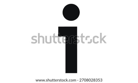 Information symbol or icon representing alert, data, assistance, guidance, details, and important notices.