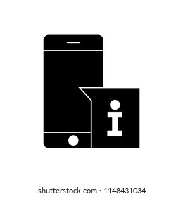 Information symbol on a smartphone icon, vector illustration design. Communication collection.
