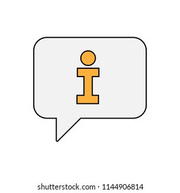 Information symbol in a speech bubble icon, vector illustration design. Communication collection.