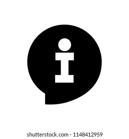 Information symbol in a speech bubble icon, vector illustration design. Communication collection.