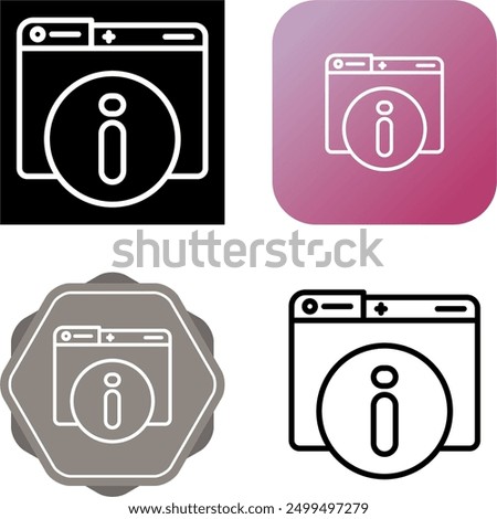 Information Symbol Unique Vector Icon Illustration