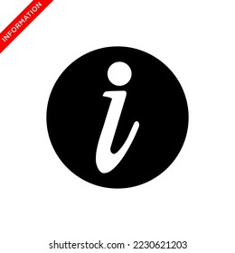 information symbol vector icon in trendy flat design