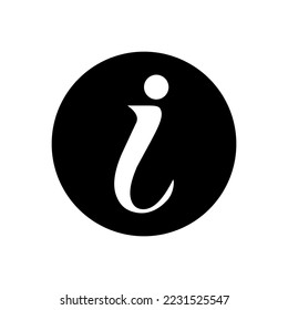 Informationssymbol, Vektorsymbol im trendigen Flachdesign