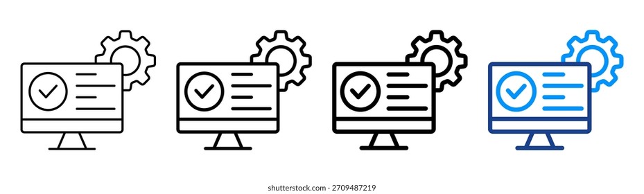 Ícone do Sistema de Informações Conjunto de Coleta de Outline Diferente