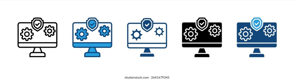 Information System icon sheet multiple style collection