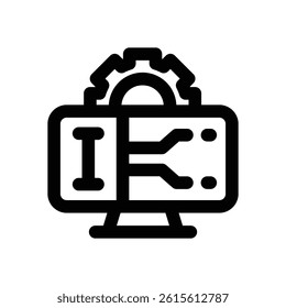 information system line icon. Clean and minimalist vector icon for websites, mobile apps, presentations, and logos. Fully scalable and customizable for any project.