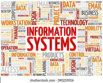 Information Systems word cloud concept