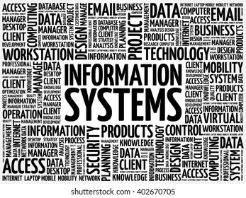 Information Systems word cloud concept