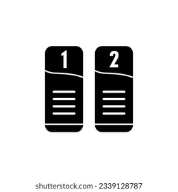 Information Table glyph icon. illustration graphic of Information Table glyph