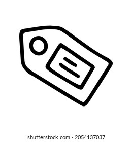 information tag line vector doodle simple icon
