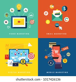 Information Technologies Concept Flat Icons