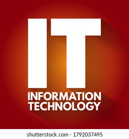 IT - Akronym für Informationstechnologie, Concept-Hintergrund