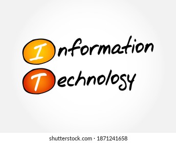 IT - Akronym für Informationstechnologie, Concept-Hintergrund