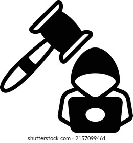 Information Technology Act vector icon design, Lawyer and Legal System symbol, Different Fields of Law Sign, Advocate and attorney stock illustration, Cyber Crime Law Concept