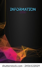 Information technology background. Big data information cloud technology. Future network futuristic background.