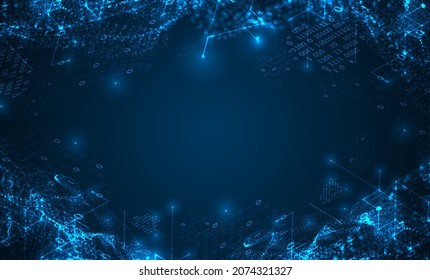 Information technology background using isometry and numbers.