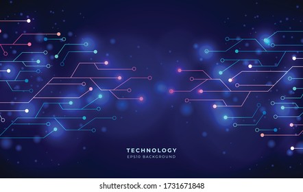 Information Technology Big Data Background Vector Plot of the Future