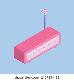 Information technology concept. Realistic 3d object cartoon style. Vector colorful illustration.