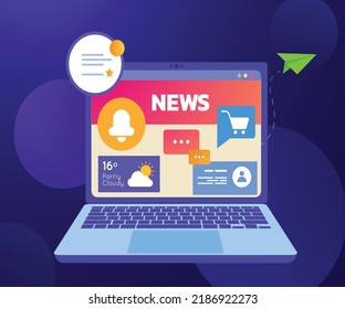 Information technology design elements 3d laptop app icons sketch.