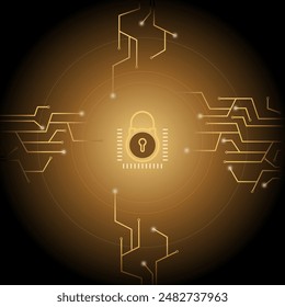 Information technology development background, access to all, security, shopping, work, just one button