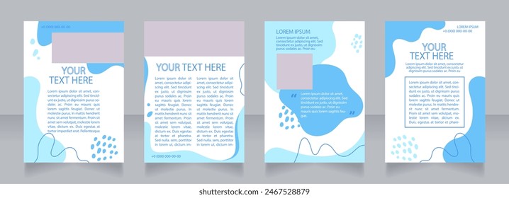 Information technology development blank brochure layout design. Vertical poster template set with empty copy space for text. Premade corporate reports collection. Editable flyer paper pages