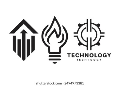 Informationstechnologie bearbeitbare Kontursymbole gesetzt. IT-Netzwerk, Internet, Website, Daten, Software, Kommunikation, Online-Rechner und Programmierung.
