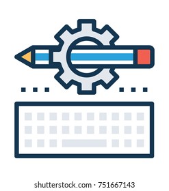 Information technology flat vector illustration 
