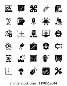 Information Technology Glyph Vector Icons 