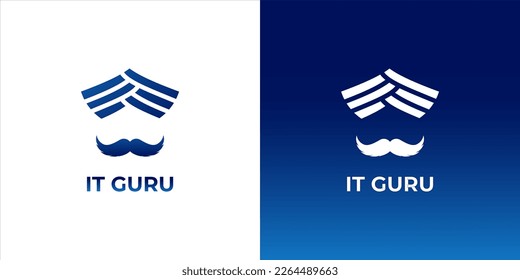 information technology guru teacher logo design 