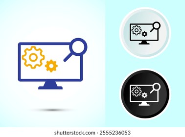 Information technology icon design illustration. Digital tech icon