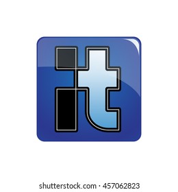 Information technology icon in a laconic style with no background in vector