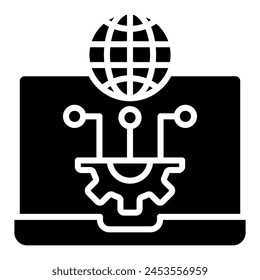 Information Technology icon line vector illustration