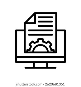 Informationstechnologie Symbol Linie Vektorgrafik