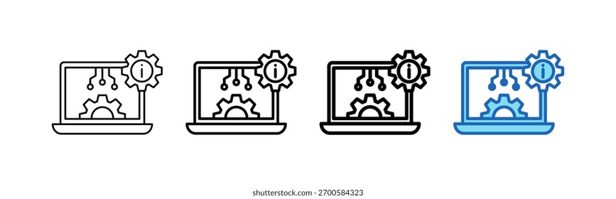 Information Technology Icon outline style Vector Illustration