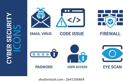 Information Technology icon set. Containing cloud computing, IT manager, big data, data analytics, internet, network security and more. Solid vector icons collection