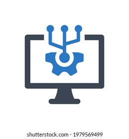Information technology icon (Simple vector illustration)